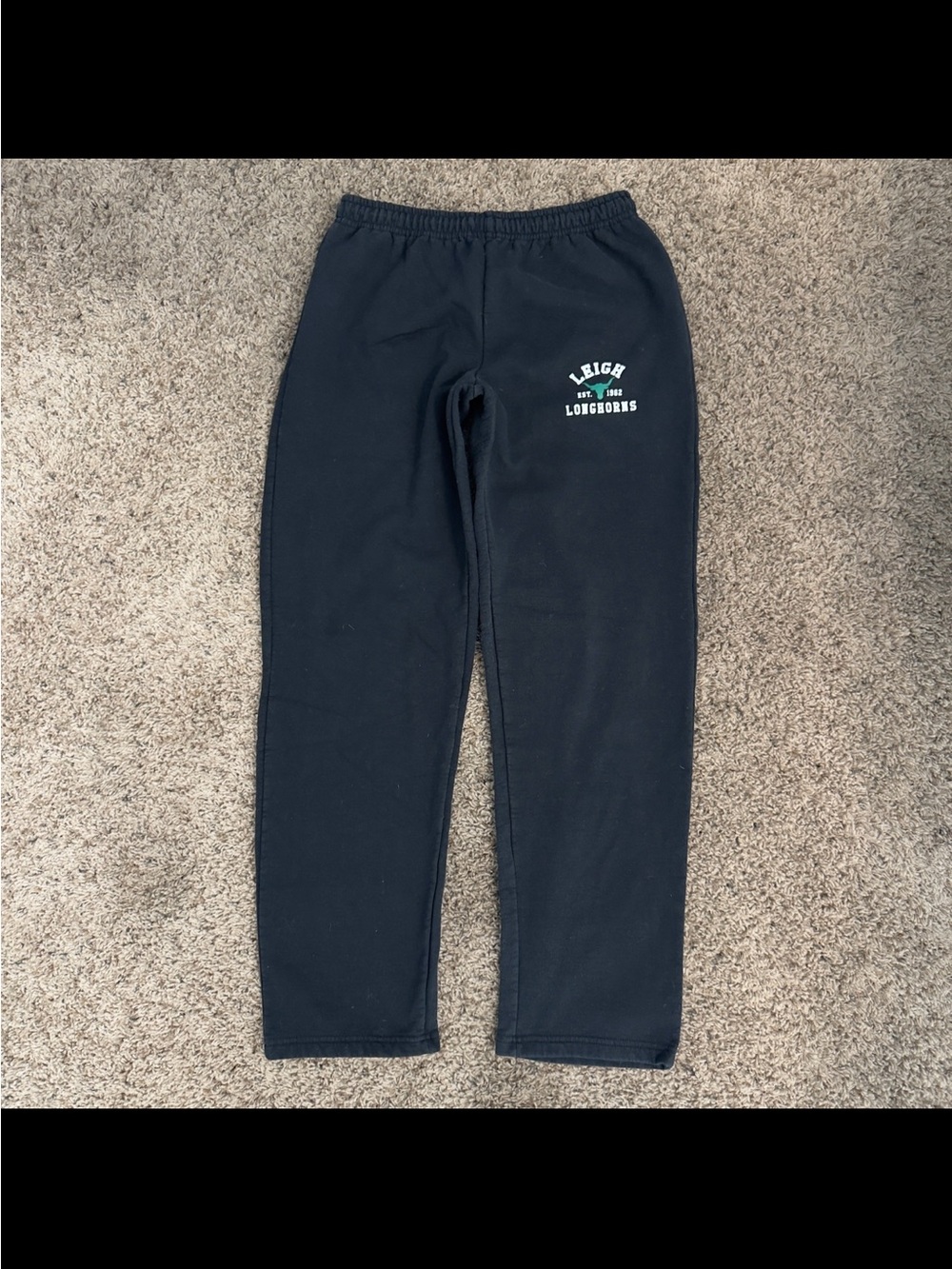 Black Straight Leg Sweatpants